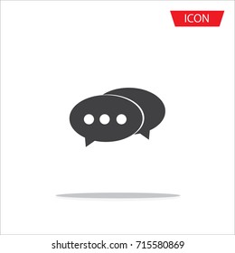 Chat icon vector, Conversation symbols isolated on white background.