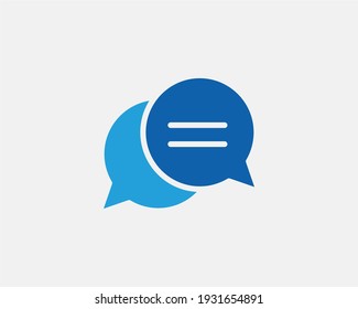 Chat Icon Vector Design Element. Talk Bubble Speech Sign. Dialogue Balloon For Mobile App Or Web Site.