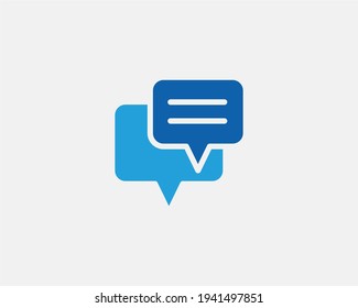 Elemento de diseño vectorial de icono de charla. Señal de discurso de burbuja. Globo de diálogo para aplicación móvil o sitio web.