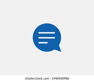 Chat icon vector design element. Talk bubble speech sign. Dialogue balloon for mobile app or web site.