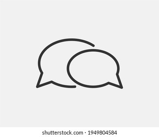 Chat icon vector design element. Talk bubble speech sign. Dialogue balloon for mobile app or web site.