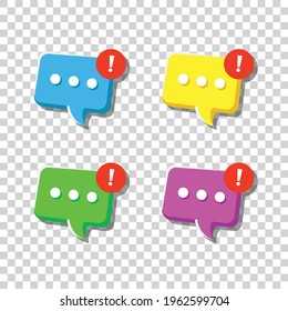 Chat icon vector design element. Talk bubble speech sign. Dialogue balloon for mobile app or web site. Message notification