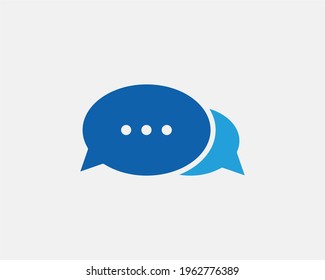 Chat icon vector design element. Talk bubble speech sign. Dialogue balloon for mobile app or web site.