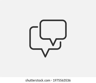 Chat icon vector design element. Talk bubble speech sign. Dialogue balloon for mobile app or web site.