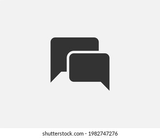 Chat icon vector design element. Talk bubble speech sign. Dialogue balloon for mobile app or web site.