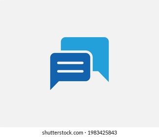 Chat icon vector design element. Talk bubble speech sign. Dialogue balloon for mobile app or web site.