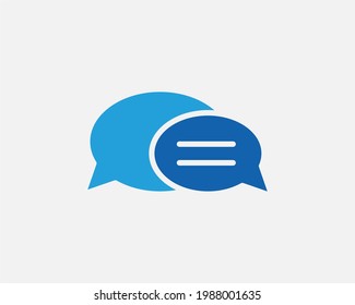Chat icon vector design element. Talk bubble speech sign. Dialogue balloon for mobile app or web site.