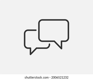 Chat icon vector design element. Talk bubble speech sign. Dialogue balloon for mobile app or web site.