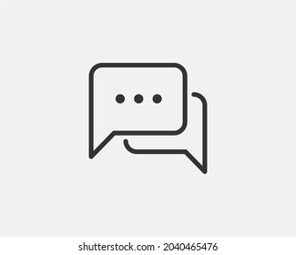 Chat icon vector design element. Talk bubble speech sign. Dialogue balloon for mobile app or web site.