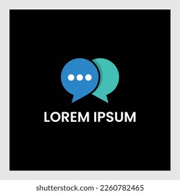 Chat icon vector design element. Talk bubble speech sign. Dialogue balloon for mobile app or web site.