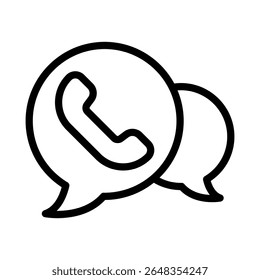 chat icon vector design - high quality outline style