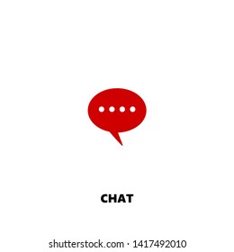 chat icon. chat vector design. sign design. red color