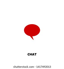 chat icon. chat vector design. sign design. red color
