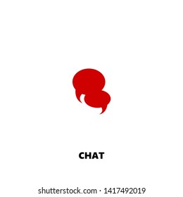 chat icon. chat vector design. sign design. red color