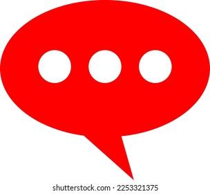 chat icon. chat vector design. sign design. red color on white background..eps