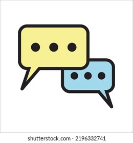 chat icon vector design template