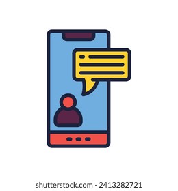 chat icon. vector dual tone icon for your website, mobile, presentation, and logo design.
