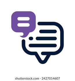 icono de chat. icono de tono dual vectorial para su sitio web, móvil, presentación y diseño de logotipo.