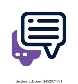 chat icon. vector dual tone icon for your website, mobile, presentation, and logo design.