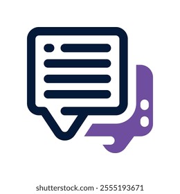 chat icon. vector dual tone icon for your website, mobile, presentation, and logo design.
