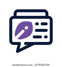 chat icon. vector dual tone icon for your website, mobile, presentation, and logo design.