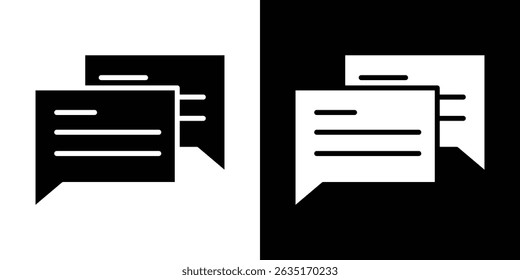 Chat icon Vector in flat style. Collection silhouettes