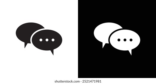 Chat icon Vector flat thin line illustration