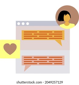 Chatsymbol. Vector Forum Symbol Web-Sprache Blasdesign. Dialog zur Kommunikation. Online-Konversation, virtueller Dialog, Konferenzgespräch. Messenger-App-Fenster einzeln auf Weiß