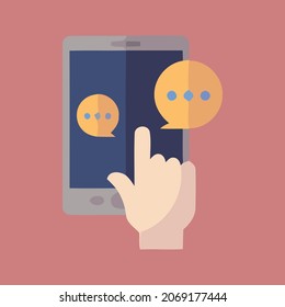 Chat icon, vector and glyph