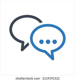 Chatsymbol. Vektorgrafik und Glyphe