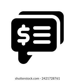 icono de chat. icono de glifo vectorial para tu sitio web, móvil, presentación y diseño de logotipo.