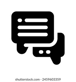 chat icon. vector glyph icon for your website, mobile, presentation, and logo design.