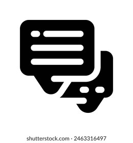 chat icon. vector glyph icon for your website, mobile, presentation, and logo design.