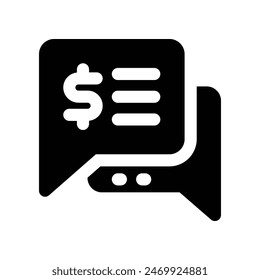 chat icon. vector glyph icon for your website, mobile, presentation, and logo design.