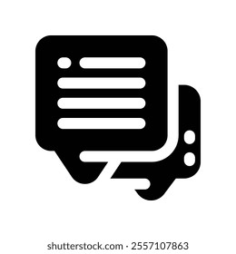 chat icon. vector glyph icon for your website, mobile, presentation, and logo design.
