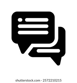 chat icon. vector glyph icon for your website, mobile, presentation, and logo design.