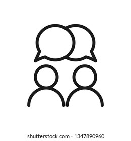 Chat icon vector illustration. Collaboration with message signs