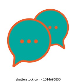 chat icon vector illustration dialog text on white background