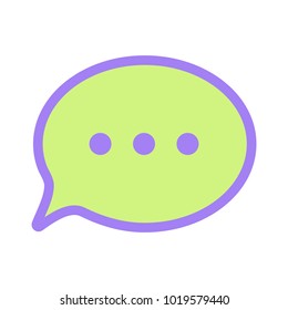 chat icon vector illustration dialog text on white background