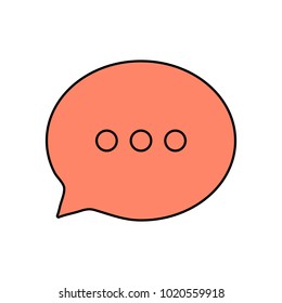 chat icon vector illustration dialog text on white background