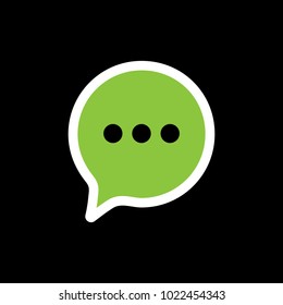 chat icon vector illustration dialog text on black background