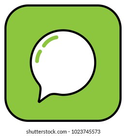 chat icon vector illustration dialog text on green background