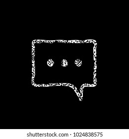 chat icon vector illustration dialog text on black background