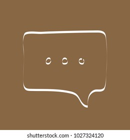 chat icon vector illustration dialog text on brown background
