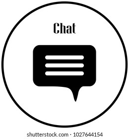 chat icon vector illustration dialog text on white background