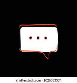 chat icon vector illustration dialog text on black background
