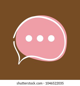 chat icon vector illustration dialog text on brown background