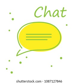 chat icon vector illustration dialog text on white background