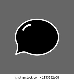chat icon vector illustration dialog text on black background