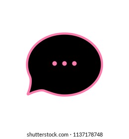 chat icon vector illustration dialog text on white background